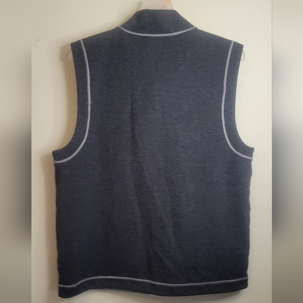 Wilkens Bros Heritage Collection Gray Sleeveless Zip-Up Vest Sz M - Picture 2 of 6